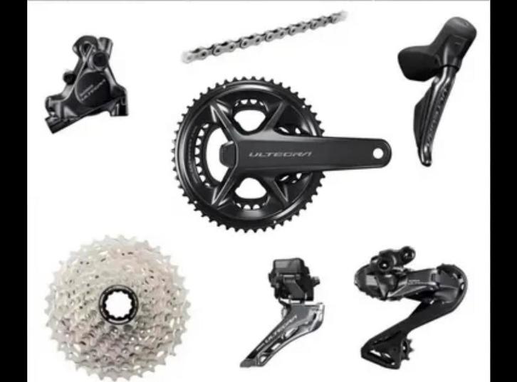 Ultegra Di2 groepset dubbele powermeter, Fietsen en Brommers, Fietsonderdelen, Zo goed als nieuw, Racefiets, Overige typen, Ophalen