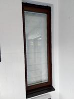 Vaste ramen in merbau hout + rolluik, Ophalen, Gevelraam of Ruit, Minder dan 80 cm, 160 cm of meer