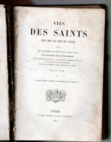 Vies des saints pour tous les jours de l’année, 1867. beschikbaar voor biedingen