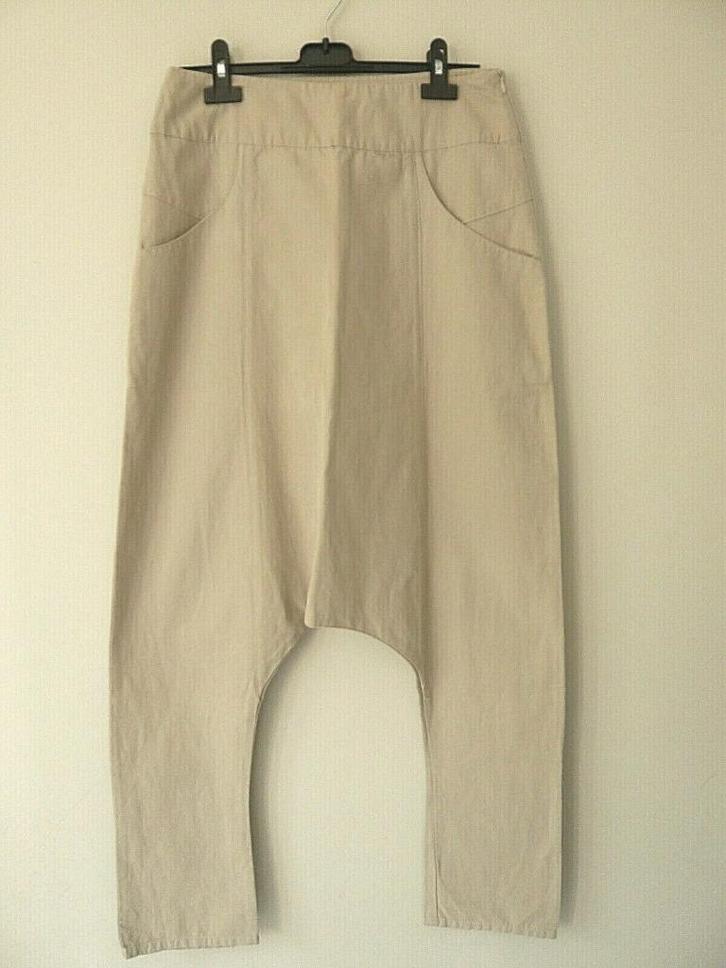 Sarah Pacini nieuwe t.1 beige harembroek met zakken, Kleding | Dames, Truien en Vesten, Nieuw, Maat 38/40 (M), Beige, Ophalen of Verzenden