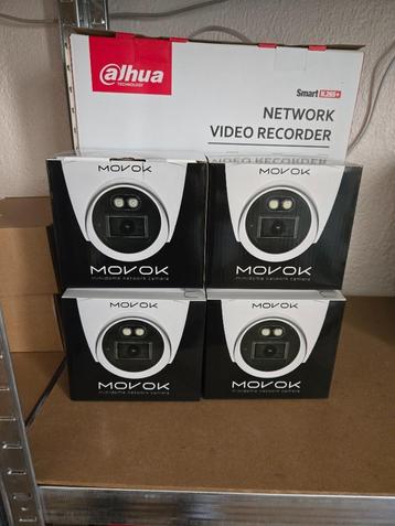  Kit vidéosurveillance – 4 dômes MOVOK 2MP + NVR 4CH DAHUA beschikbaar voor biedingen