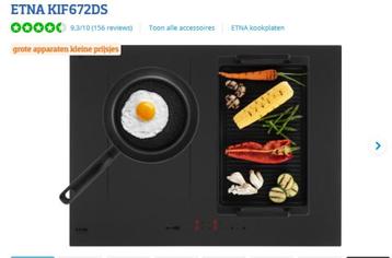 Inductie kookplaat Etna KIF672DS beschikbaar voor biedingen