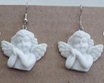 boucles d'oreilles , anges , angelots , résines blanches, Neuf, Autres matériaux, Blanc, Pendantes