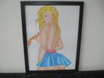 Supergirl Sexy Dessin Original Ed Benes Studio DC Comics Sig, Met lijst, Nieuw, Ophalen of Verzenden, A1 t/m A3