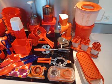 Unique collection d'objets vintage années 70 de couleur oran, Enlèvement