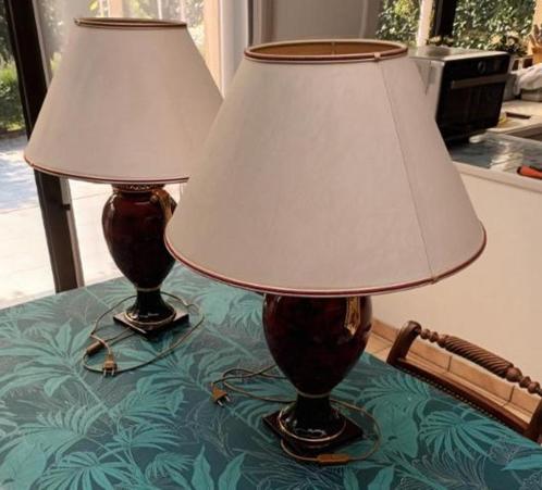 TWEELING TAFELLAMPEN, Huis en Inrichting, Lampen | Tafellampen, Gebruikt, 50 tot 75 cm, Overige materialen, Ophalen