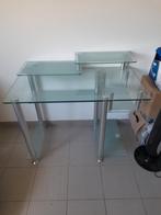 Glazen bureau, Huis en Inrichting, Kasten | Computermeubels, Ophalen, Zo goed als nieuw