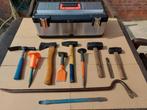 inox Gereedschap koffer Hammers Bijtels Koeivoet Band ijzer, Ophalen, Gebruikt