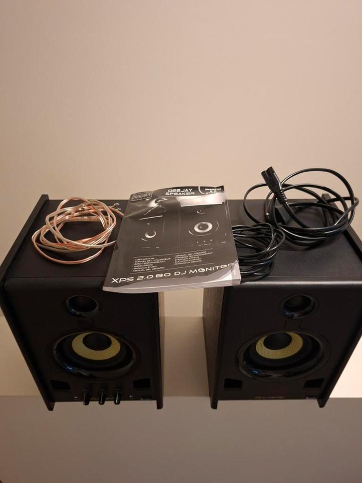 Hercules XPS 2.0 80 DJ-monitors, Informatique & Logiciels, Enceintes Pc, Comme neuf, Canal audio 2.0, Enlèvement