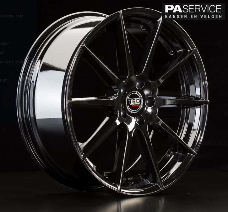 Nieuw 20 inch Tec Glossblack Tesla Model 3 set inc banden TP, Auto-onderdelen, Banden en Velgen, Banden en Velgen, 20 inch, 245 mm