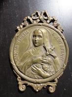 Oude Sancta Teresia-plaquette gesigneerd door Dropsy, Antiek en Kunst, Antiek | Religieuze voorwerpen, Ophalen of Verzenden