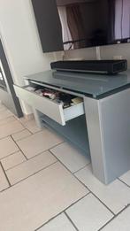 TV meubel glas en metaal, Ophalen, Zo goed als nieuw