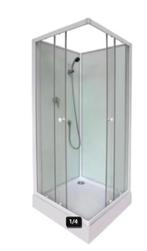 Complete douchecabine WHITE, Ophalen, Gebruikt, Glas