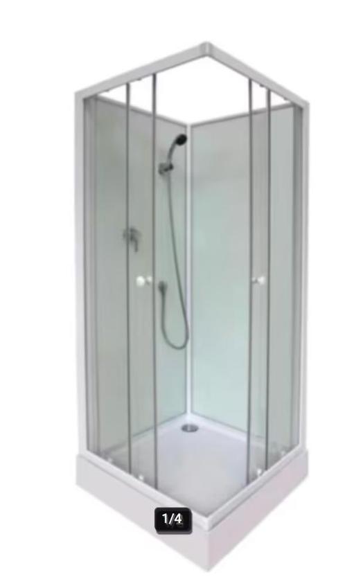 Complete douchecabine WHITE, Doe-het-zelf en Bouw, Sanitair, Gebruikt, Glas, Ophalen
