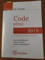 Code Pénal 2015 - Edition Bruylant, Livres, Enlèvement ou Envoi