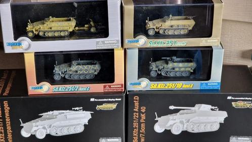 Chars dragon Armor Sd.Kfz.251 Half-track 1/72ème tank blindé, Verzamelen, Militaria | Tweede Wereldoorlog, Landmacht, Miniatuur of Beeldje