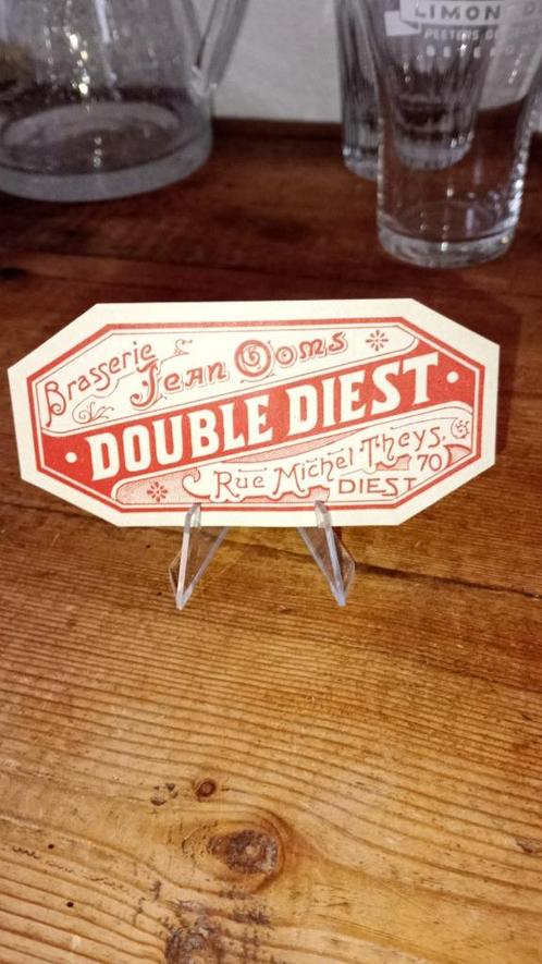 Brouwerij antiek bier Double Diest label, Verzamelen, Biermerken, Zo goed als nieuw, Overige typen, Overige merken, Ophalen of Verzenden