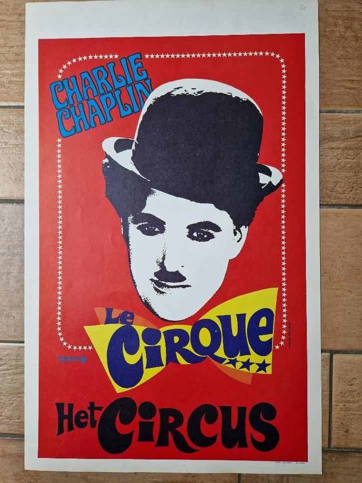 filmaffiche Charlie Chaplin The Circus filmposter, Verzamelen, Posters, Zo goed als nieuw, Film en Tv, A1 t/m A3, Rechthoekig Staand