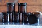 Glazen potje 60ml bruin glas - 56 stuks, Diversen, Ophalen