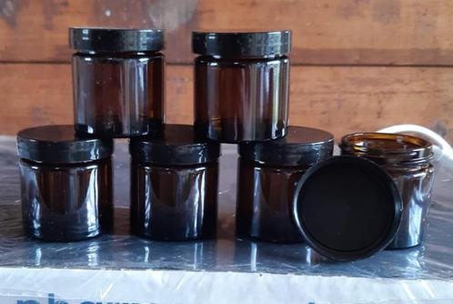 Glazen potje 60ml bruin glas - 56 stuks, Diversen, Levensmiddelen, Ophalen