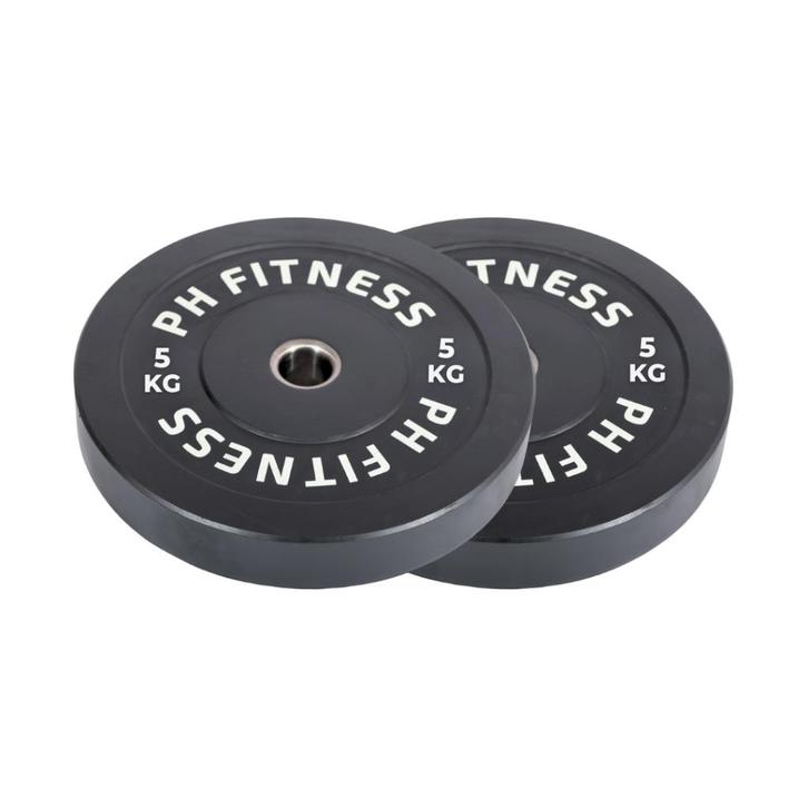 PH Fitness Bumper Plates 5KG Set – Rubber Schijven 50mm (2x), Sport en Fitness, Fitnessmaterialen, Nieuw, Overige typen, Ophalen of Verzenden
