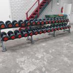 Ziva Pu Urethane Dumbells Set 20 tot 50 kilo + Dumbellrek, Ophalen, Zo goed als nieuw