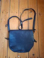 Sac à main en cuir Neuville Brussels - bleu foncé, Enlèvement ou Envoi, Utilisé, Bleu, Sac à main