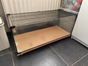 Cage pour hamsters ou tortues, cage en verre, terrarium, 75 à 110 cm, Cage, Enlèvement, Hamster