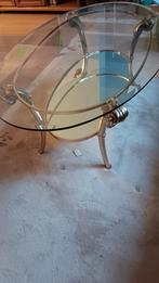 Salontafel messing en glas/ spiegel, Ophalen, Glas