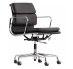 Vitra Eames 217 Zwart lederen bureaustoel, Ophalen, Zo goed als nieuw, Zwart, Bureaustoel
