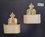 Koperen wandlampen ( 2 st ) Augusti lámparas Barcelona, Neo klassiek, Gebruikt, Ophalen of Verzenden, Metaal