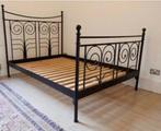 Bed Ikea Noresund 140cm incl 2 lattenbodems, Gebruikt, 210 cm, 140 cm, Metaal