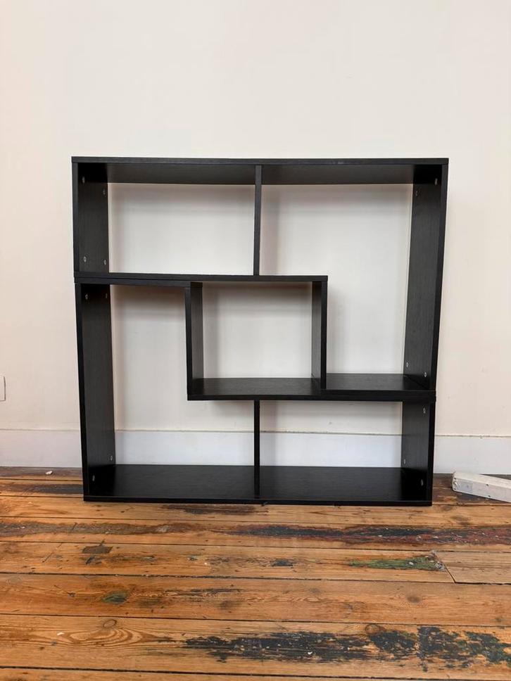 Étagère modulable noire – 93 x 70 x 25 cm – Saint-Gilles, Huis en Inrichting, Tafels | Sidetables, Gebruikt, Ophalen