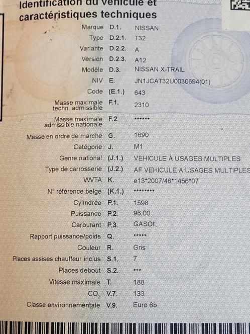 A vendre, Auto's, Nissan, Particulier, X-Trail, Achteruitrijcamera, Parkeercamera, Diesel, Euro 6, Monovolume, 5 deurs, Handgeschakeld