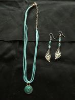 parure collier + boucles d'oreilles, Blauw, Nieuw, Ophalen of Verzenden, Overige materialen