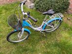 Kinderfiets S'COOL – blauw/wit met mandje en bagagerek, Ophalen, Gebruikt, 16 tot 20 inch, Scool