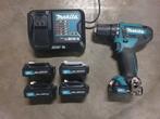 Makita cxt 10.8v 12v max boormachine + 5 batterijen + lader, Doe-het-zelf en Bouw, Ophalen of Verzenden, Zo goed als nieuw, Boormachine