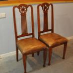 Art Deco schapenleren stoelen 2 stuks, Antiek en Kunst, Ophalen of Verzenden