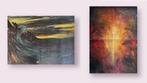 Twee schilderijen Armand Jamar , 1941, visionaire periode, Antiek en Kunst, Ophalen