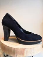 Degelijke pumps Paul Green hoge hak (donkerblauw suède) - 36, Pumps, Blauw, Ophalen of Verzenden, Zo goed als nieuw