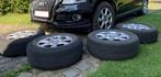 Jeu de pneus hiver sur jantes alu 17" Audi Q5 très bon état, Band(en), 17 inch, 235 mm, Gebruikt