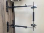 Fitness bench+toebehoren, Sport en Fitness, Fitnessmaterialen, Ophalen, Zo goed als nieuw, Benen, Fitnessbank