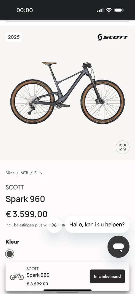 Scott Spark Fully 960 xl black, Fietsen en Brommers, Fietsen | Mountainbikes en ATB, Nieuw, Heren, Overige merken, Fully, Ophalen