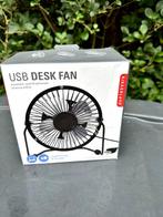 USB desk fan, voor bureau of voertuig, Zo goed als nieuw, Elektrisch, Bureau, Verzenden