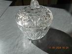 Vintage glazen pot met deksel -Reims France, Ophalen