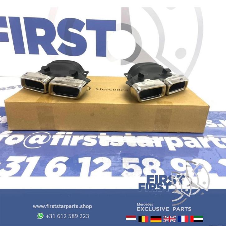 W205 C205 C63 AMG UITLAAT SIERSTUKKEN SET voor Mercedes C Kl, Auto-onderdelen, Uitlaatsystemen, Mercedes-Benz, Gebruikt, Ophalen of Verzenden