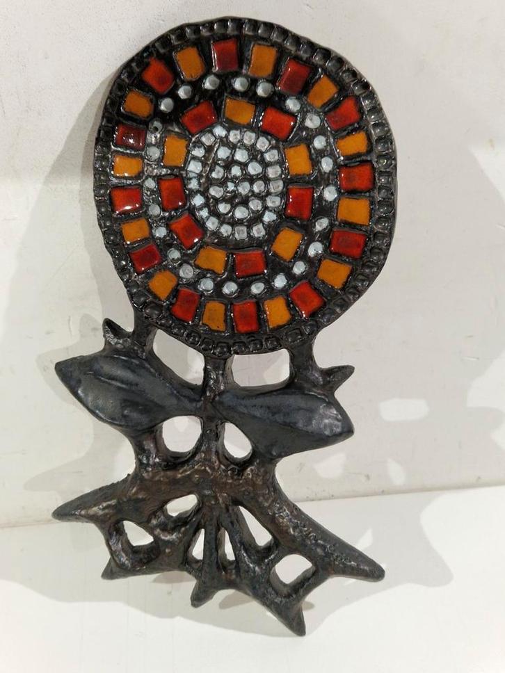 Perignem , keramisch bloem brutalist design Paul Vermeire, Antiek en Kunst, Antiek | Keramiek en Aardewerk, Ophalen of Verzenden