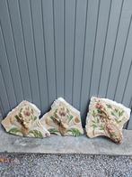 3 decoratieve plafond ornamenten in gips uit een herenhuis., Ophalen, Gebruikt