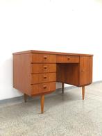 Vintage mid-century teakhouten bureau 1960's, Huis en Inrichting, Bureaus, Ophalen, Gebruikt, Bureau