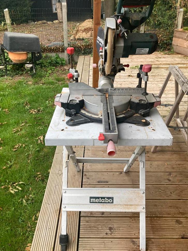 Metabo afkortzaag/ atika bouwzaag/ metabo verstekzaag, Doe-het-zelf en Bouw, Gereedschap | Zaagmachines, Gebruikt, Afkortzaag